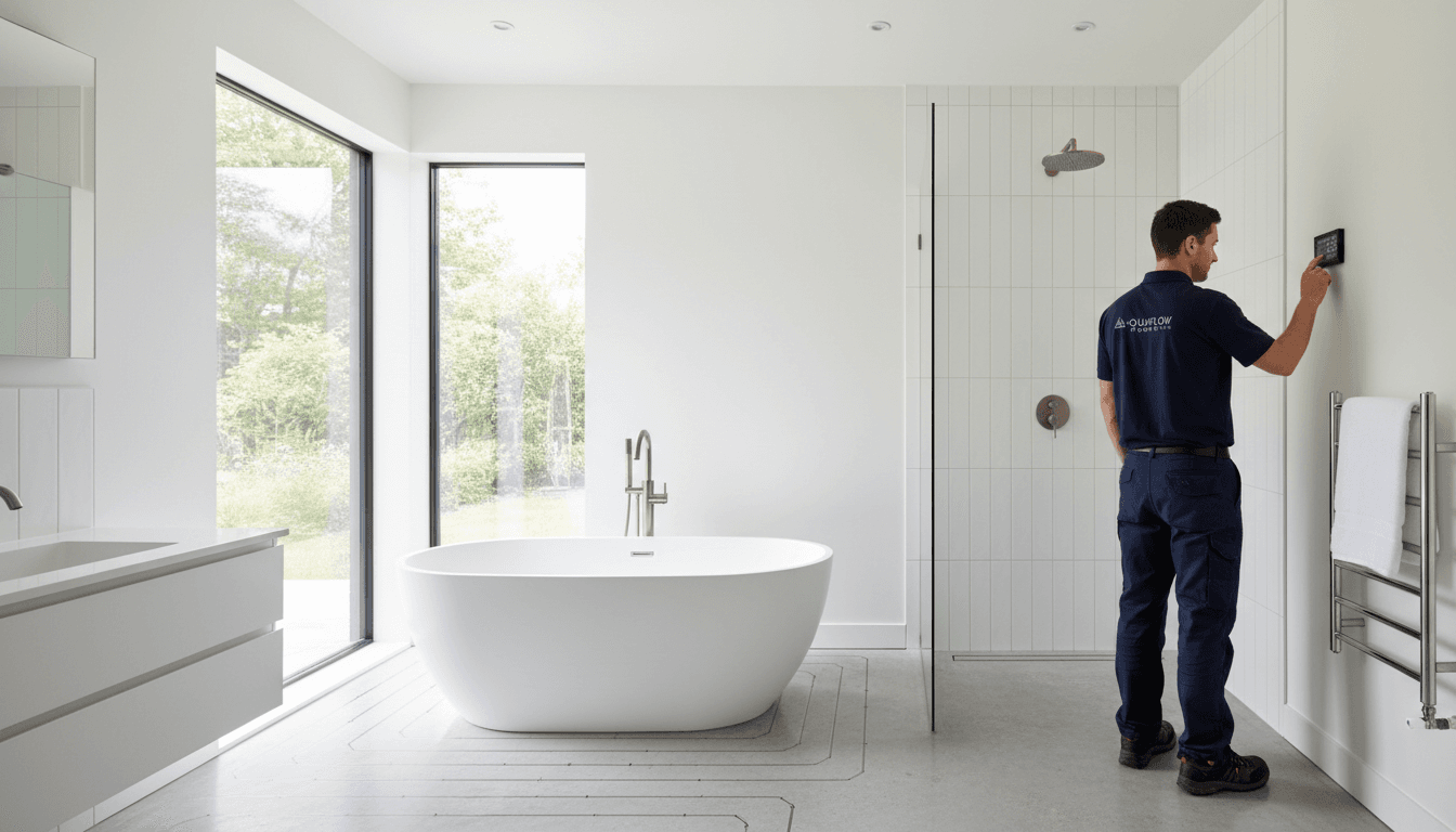 Completed bathroom plumbing renovation